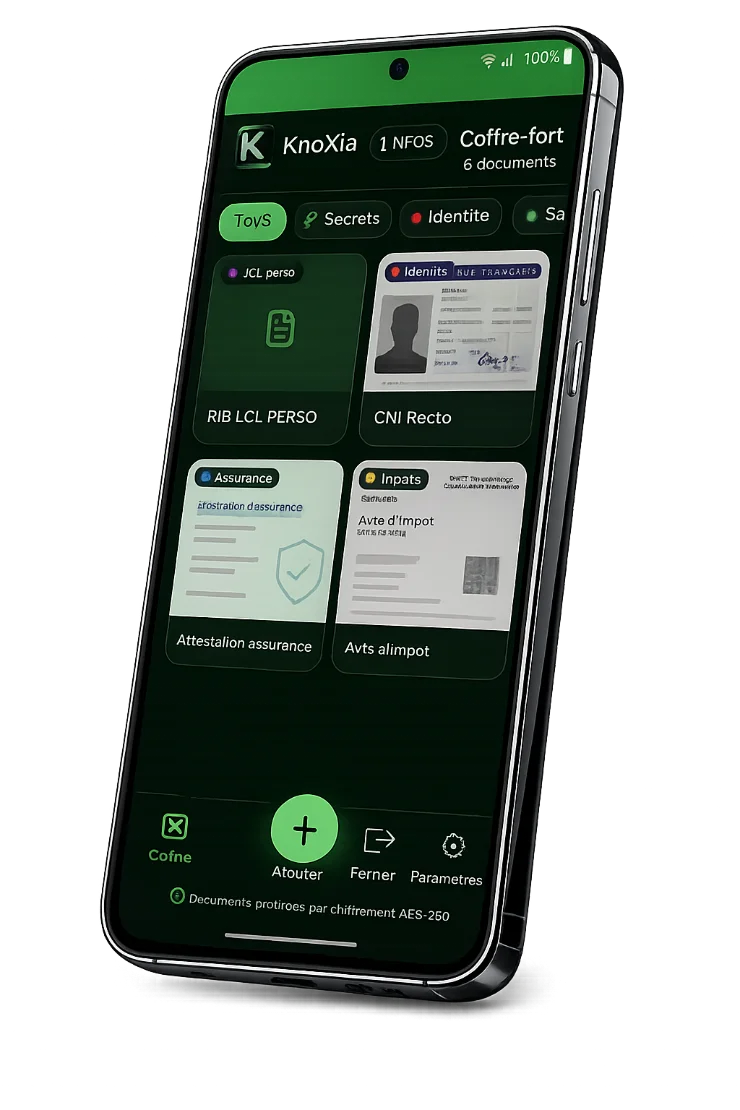 Capture d'écran — App KnoXia